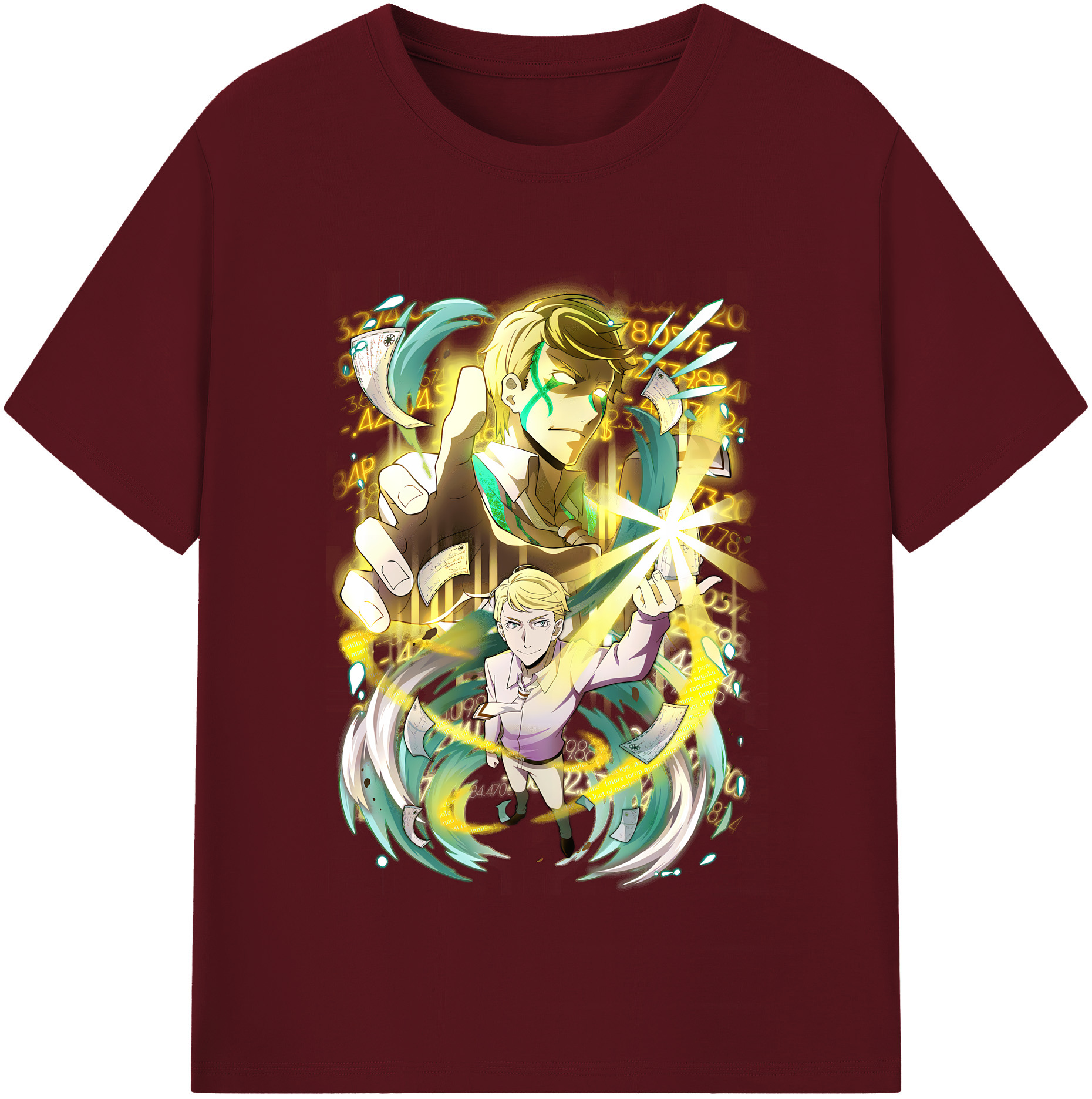 （画像用） 文豪ストレイドッグス Bungo Stray Dogs 綿100％半袖Tシャツ（フロントプリント）